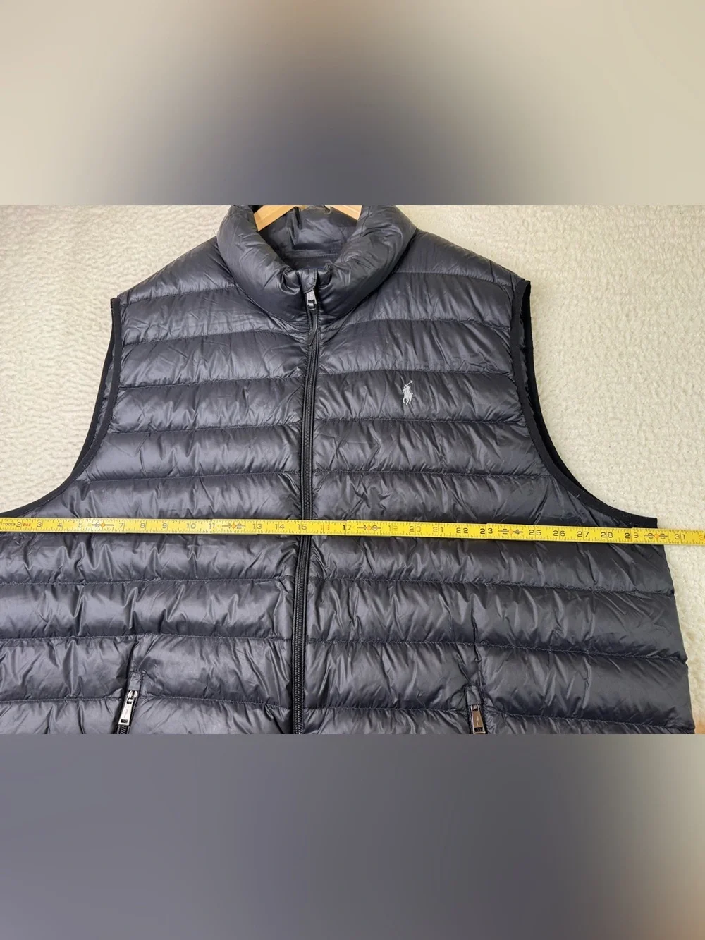 Polo Ralph Lauren Down Puffer Vest Black Men's Size 4XLT Big & Tall